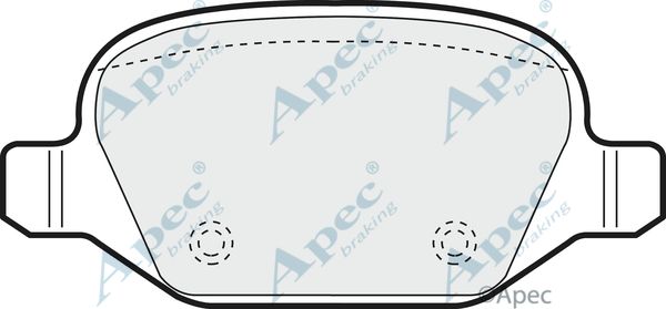 APEC BRAKING Комплект тормозных колодок, дисковый тормоз PAD1209
